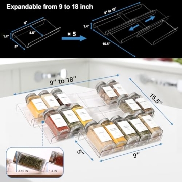 Brippo Spice Drawer Organizer Efficient Kitchen Storage Solution