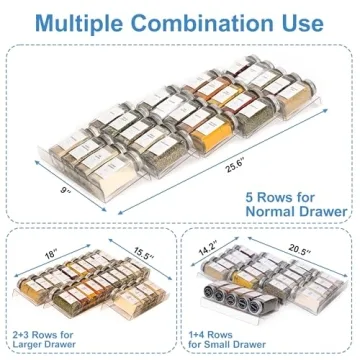 Brippo Spice Drawer Organizer Efficient Kitchen Storage Solution