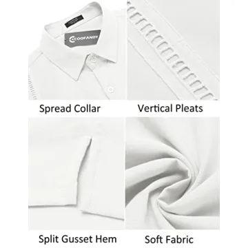 COOFANDY Men's Short Sleeve Cuban Shirt for Summer Style