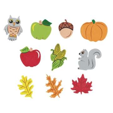 Colorations Foam Fall Stickers, Self-Adhesive, Pumpkin, Set of 300, Halloween, Parties, Harvest, Decorations, Arts and Crafts