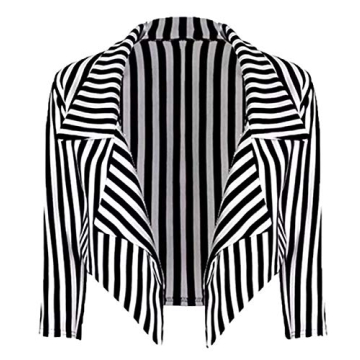 Loxdonz Women's Stylish Striped Waterfall Blazer for Parties