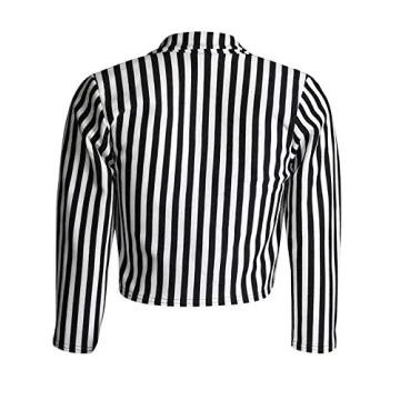 Loxdonz Women's Stylish Striped Waterfall Blazer for Parties