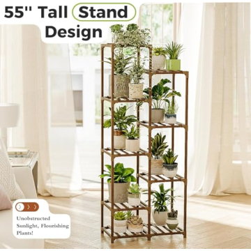 Bamworld Tall Plant Stand for Indoor and Outdoor Use