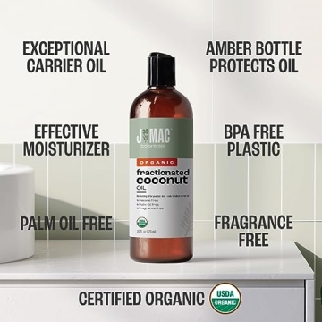 Organic Fractionated Coconut Oil for Skin and Hair Care