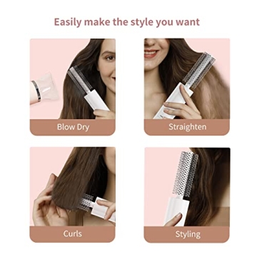 RHOS Travel Hair Brush for All Hair Types - Compact & Stylish