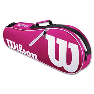 Wilson Tempest Pro Lite Tennis Racquet Bundled with an Advantage II Tennis Bag (Pink/White) - Best Racquet for Experienced Juniors