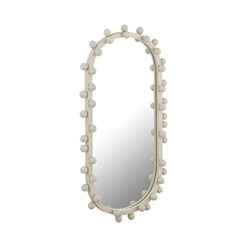 Elegant Ivory Oval Wall Mirror for Stylish Home Decor