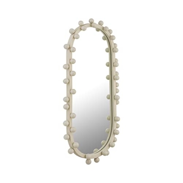 Elegant Ivory Oval Wall Mirror for Stylish Home Decor