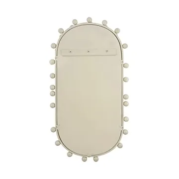 Elegant Ivory Oval Wall Mirror for Stylish Home Decor