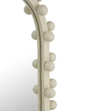 Elegant Ivory Oval Wall Mirror for Stylish Home Decor