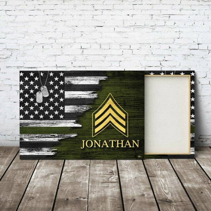 Personalized Military Insignia Canvas Art for Veterans