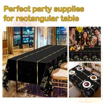 2 Pack New Year Tablecloths for Elegant Celebrations