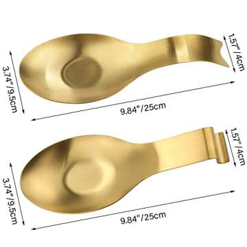VanlonPro Stainless Steel Spoon Rest - Stylish and Durable Kitchen Accessory