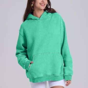 FAIABLE Mens Hoodies Pullover Oversized Hoodie Plush Fleece Hooded Sweatshirt Vintage Heavyweight Ho...