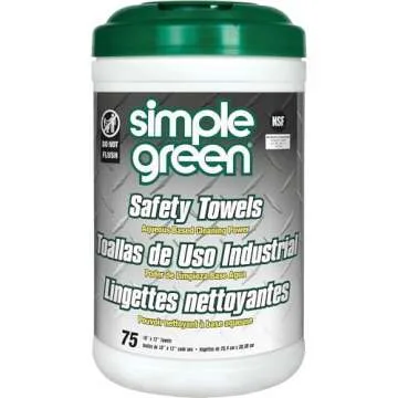 Simple Green Safety Towels - Effective, Eco-Friendly Cleaning Wipes, 75 Count Canister