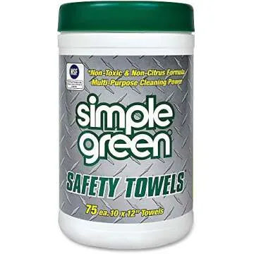 Simple Green Safety Towels - Eco-Friendly 75 Count Canister