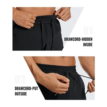 CRZ Men's Linerless Quick Dry Workout Shorts - 5 Inch