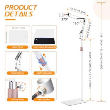 Hands-Free Hair Dryer Stand, 1.6M Adjustable Holder