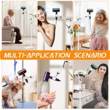 Hands-Free Hair Dryer Stand, 1.6M Adjustable Holder