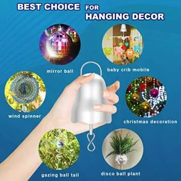 Wind Spinner Motor, 1-30 RPM Disco Ball Motor Battery Operated with Remote, Timing & Direction Setting, Slow Spinning Baby Crib Mobile Motor, Rotating Silver Wind Chime Motor for Mirror Ball Ornaments