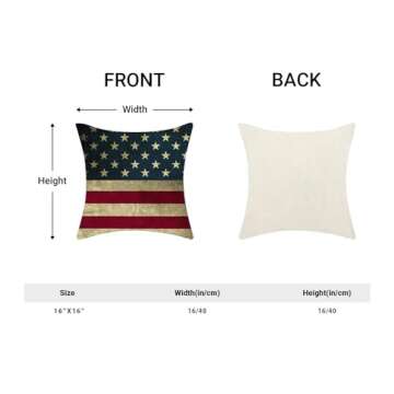 Patriotic 4th of July Pillow Covers - Decorative and Comfy