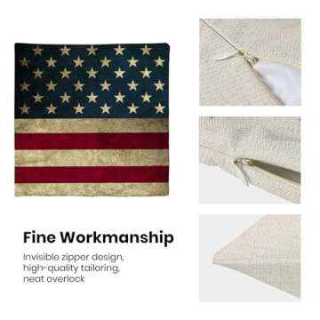 Patriotic 4th of July Pillow Covers - Decorative and Comfy