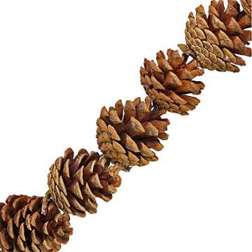 Rustic Pine Cone Garland - 6ft Natural Decor for Holidays