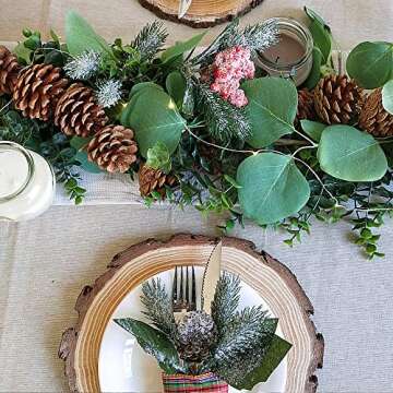 Rustic Pine Cone Garland - 6ft Natural Decor for Holidays
