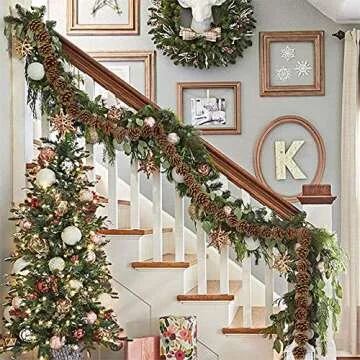 Rustic Pine Cone Garland - 6ft Natural Decor for Holidays