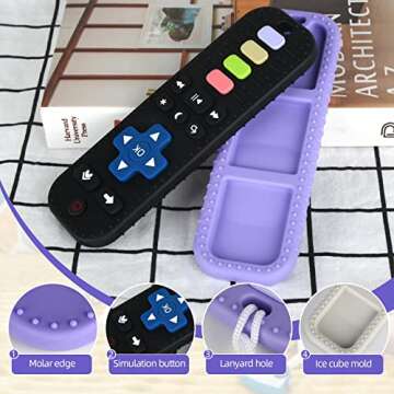 Chuya Baby Remote Control Teether Toy Chew Toy for Babies 0-24 Months Teething Relief Baby Toys for ...