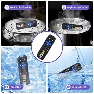 Chuya Baby Remote Control Teether Toy Chew Toy for Babies 0-24 Months Teething Relief Baby Toys for Infants Black+Purple
