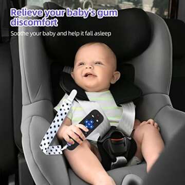 Chuya Baby Remote Control Teether Toy Chew Toy for Babies 0-24 Months Teething Relief Baby Toys for Infants Black+Purple