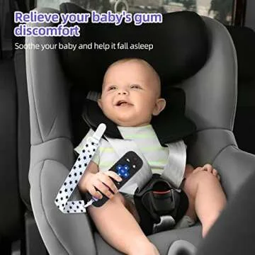 Chuya Baby Remote Control Teether Toy Chew Toy for Babies 0-24 Months Teething Relief Baby Toys for Infants Black+Purple