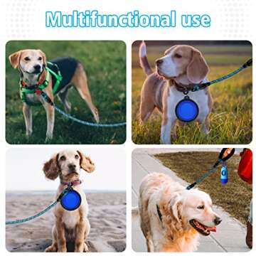 10/20/30 FT Training Dog Leash - Comfortable Padded Handle - Pet Dog Leash for Small Medium and Large Dogs with Collapsible Pet Bowl and Dog Garbage Bags
