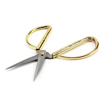 Wasan Chinoiserie Dragon and Phoenix Chinese Scissors - Stainless Steel and Gold Plated Tailor Scissors for Sewing, Household, Handicrafts, Bonsai, Kitchen