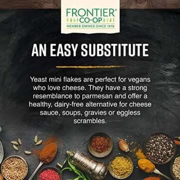 Frontier Co-op Nutritional Yeast Flakes, 1 lb Bulk Bag - Vegan, Non-Fortified, Kosher, Non-Irradiated Seasoning, Dairy-Free Cheese Flavor, Rich in B Vitamins