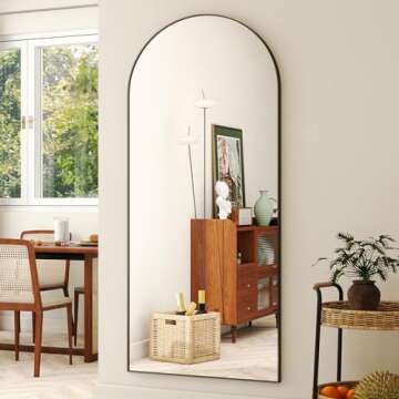 HARRITPURE 71"x30" Arched Full Length Mirror - Modern Home Decor