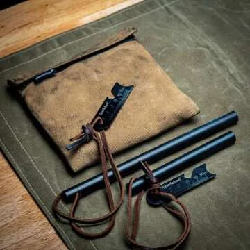 Durable Ferro Rod Fire Starter – 20,000 Strikes for Camping