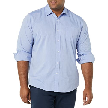 Amazon Essentials Men's Casual Poplin Shirt - French Blue, X-Small