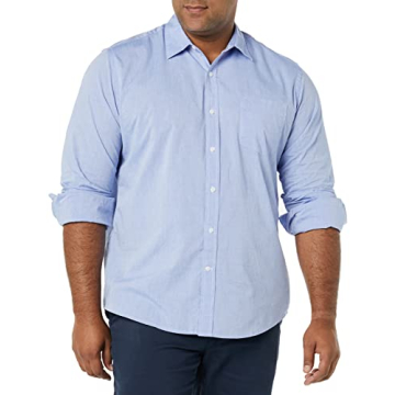 Men's Casual Poplin Shirt - French Blue, X-Small