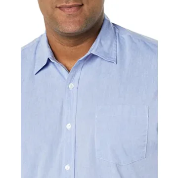 Men's Casual Poplin Shirt - French Blue, X-Small