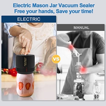 Electric Mason Jar Vacuum Sealer Kit for Jars