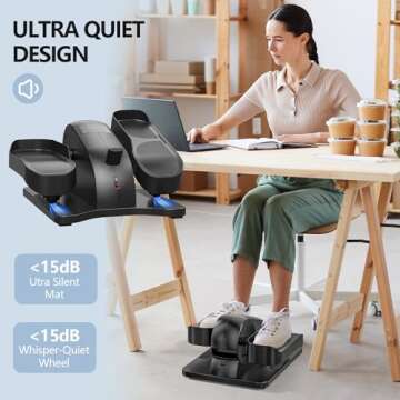 Elipse Leg Exerciser Electric as Seen on TV Under Desk Elliptical with 12 Adjustable Speed Quiet & P...