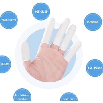 Zxfuture Disposable Latex Finger Cots - Protective & Hygienic