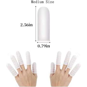 Zxfuture Disposable Latex Finger Cots - Protective Covers