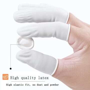 Zxfuture Disposable Latex Finger Cots - Protective Covers
