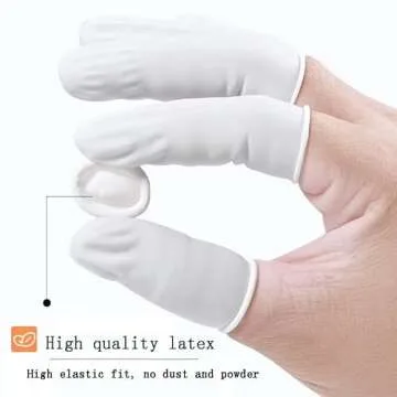 Zxfuture Disposable Latex Finger Cots - Protective Covers