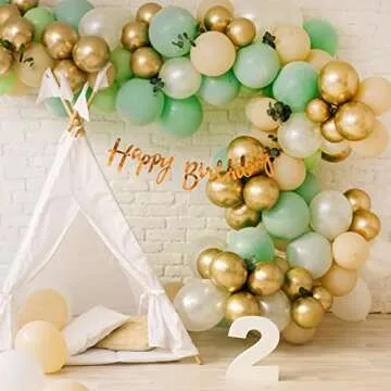 RUBFAC Gold Metallic Balloons for Celebrations