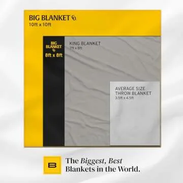 Big Blanket Co Original Stretch Black | Extra Large Blanket | 100 Square Feet | Soft, Giant Blanket That Fits The Whole Family | The Biggest, Best Blanket of 2025