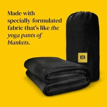 Big Blanket Co Original Stretch Black | Extra Large Blanket | 100 Square Feet | Soft, Giant Blanket That Fits The Whole Family | The Biggest, Best Blanket of 2025